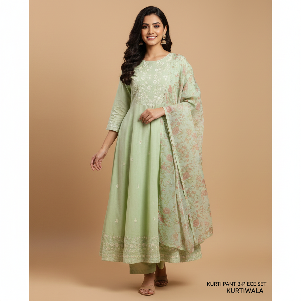 Kurti Pant 3-Piece Sets