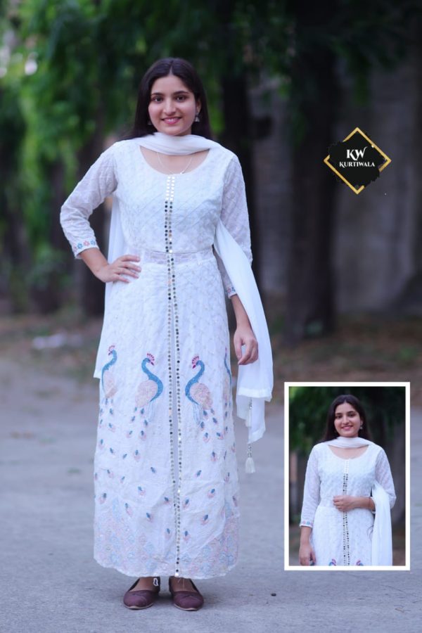 front cut kurti and plazo set