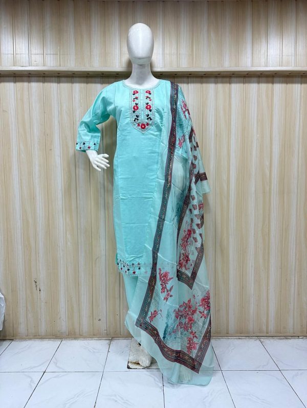 Stlylish Roman Silk Suit Collections with  Attractive Embroidery